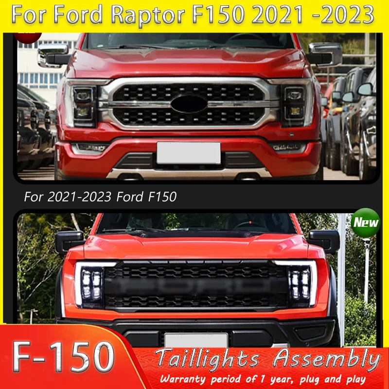 Car Styling FOR Ford Raptor F150 F-150 2021-2023 Front Projector Lens DRL Head Lamp LED Bulbs Car Stuff Turning Accessory