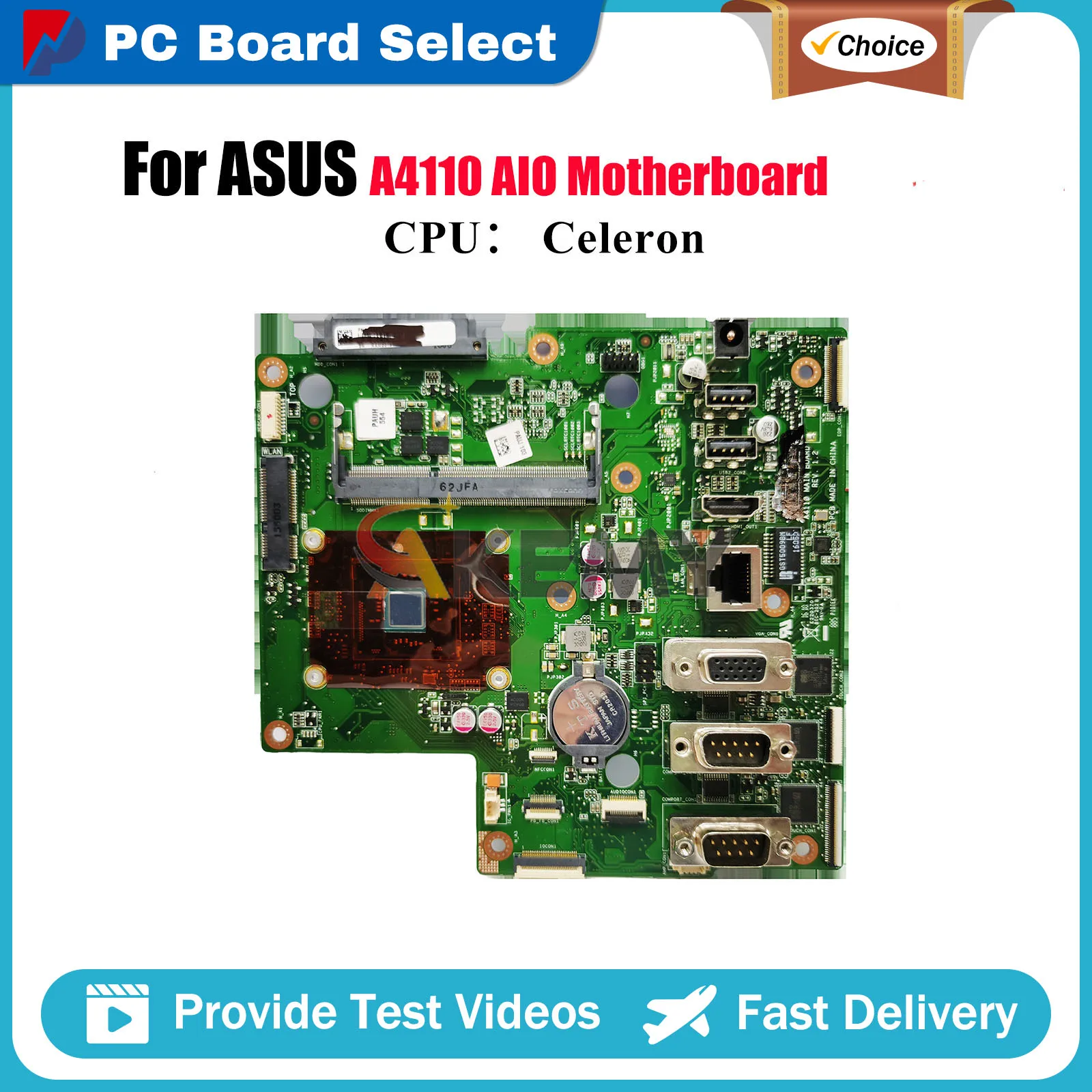 

A4110 Laptop Motherboard For ASUS AIO A4110 PRO Mainboard With Celeron CPU 100% tests OK fast shipping High quality