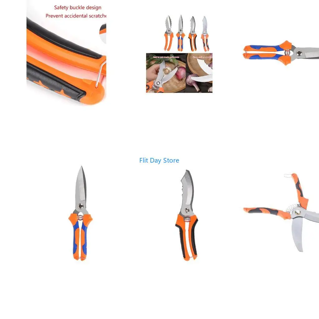 F92C Cutter Scissors For Vegetables Soft Chicken Garlic Cooking Scissors