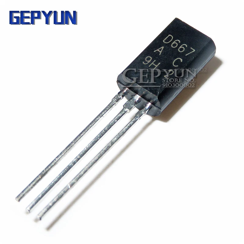 50PCS 2SD667 D667 TO92 2SA1013 2SC2383 2SA1020 2SC2655 2SA1145 2SC2705 2SB647A TO-92L Plastic-Encapsulate Transistors Gepyun