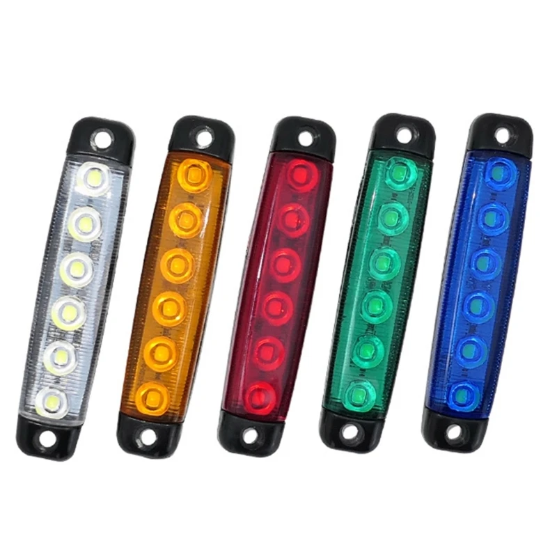 2x 6LED Car Truck Emergency-Beacon Warning Hazard Light Trailer Stop Brake Turn Tail Lamp 12-24V