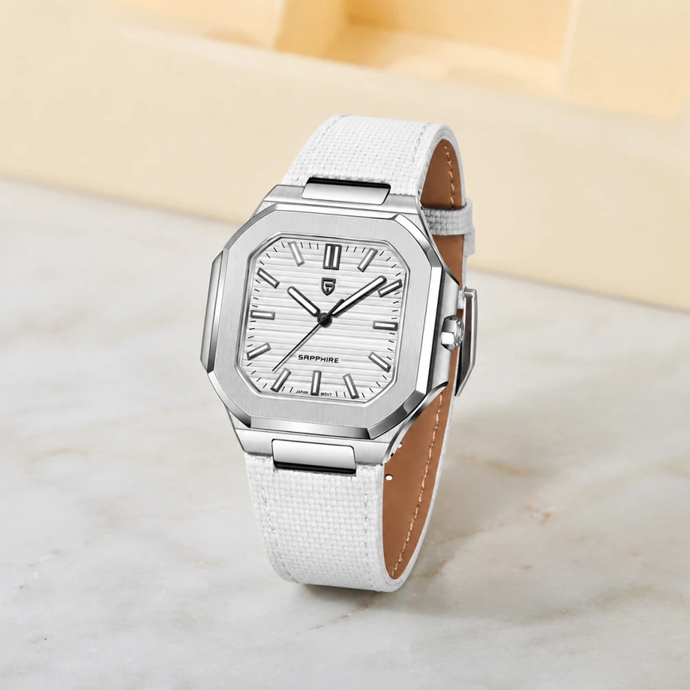 New PAGANI DESIGN Sport Waterproof Retro Watch Waterproof Leather Fashion Square Dial Simple Business Quartz Watches for Man