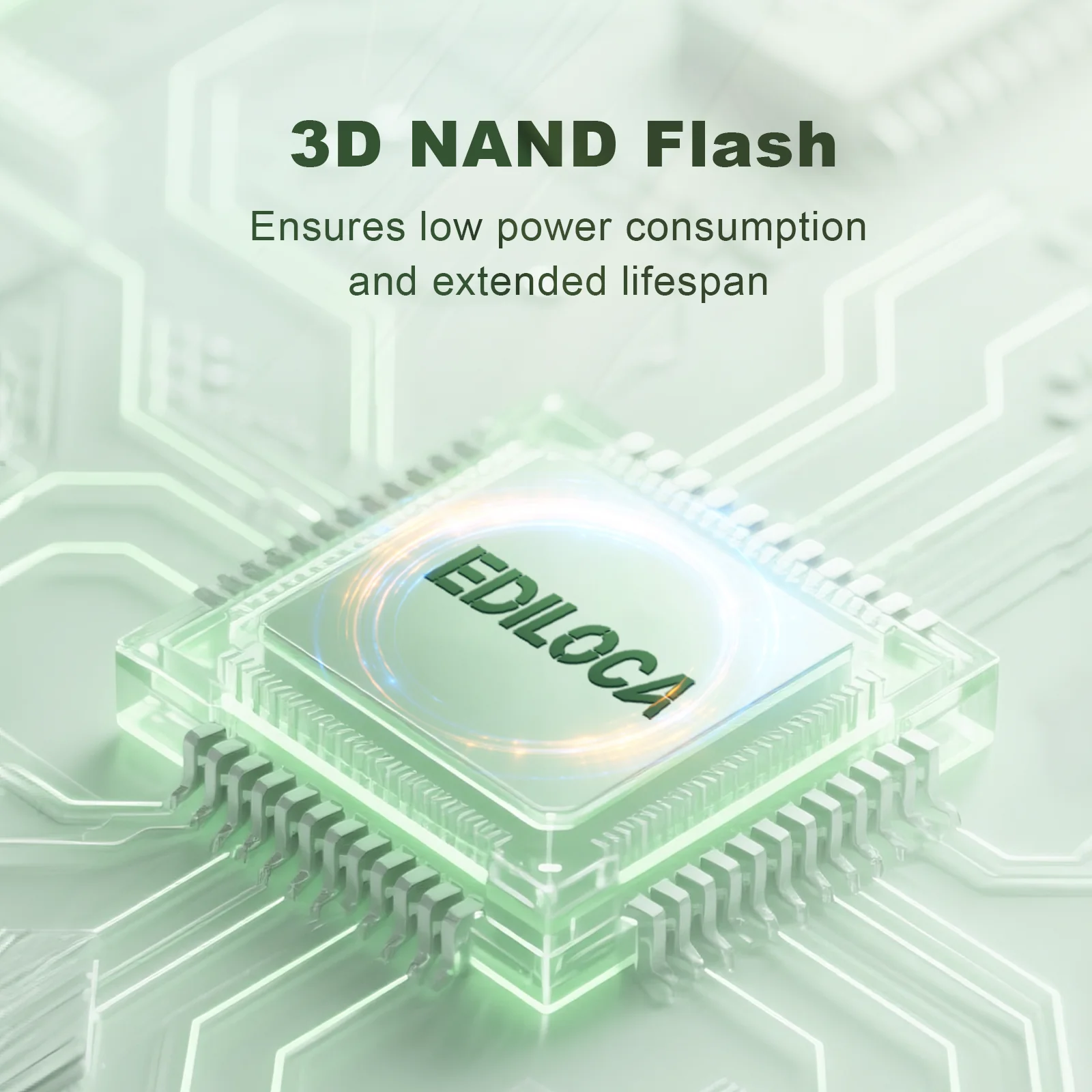 Ediloca EN680E SSD PCIe3.0x4 NVMe M.2 2280 3600 MB/s QLC Dynamic SLC Cache Unità a stato solido interna per PC desktop e laptop