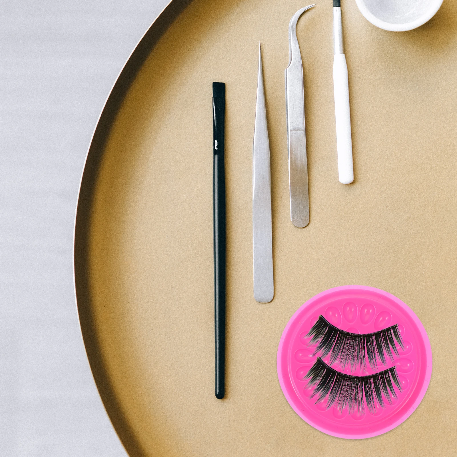 

20 Pcs Eyelash Tray Premium Grafting Plate with Base Lightweight Hand Extension Holder