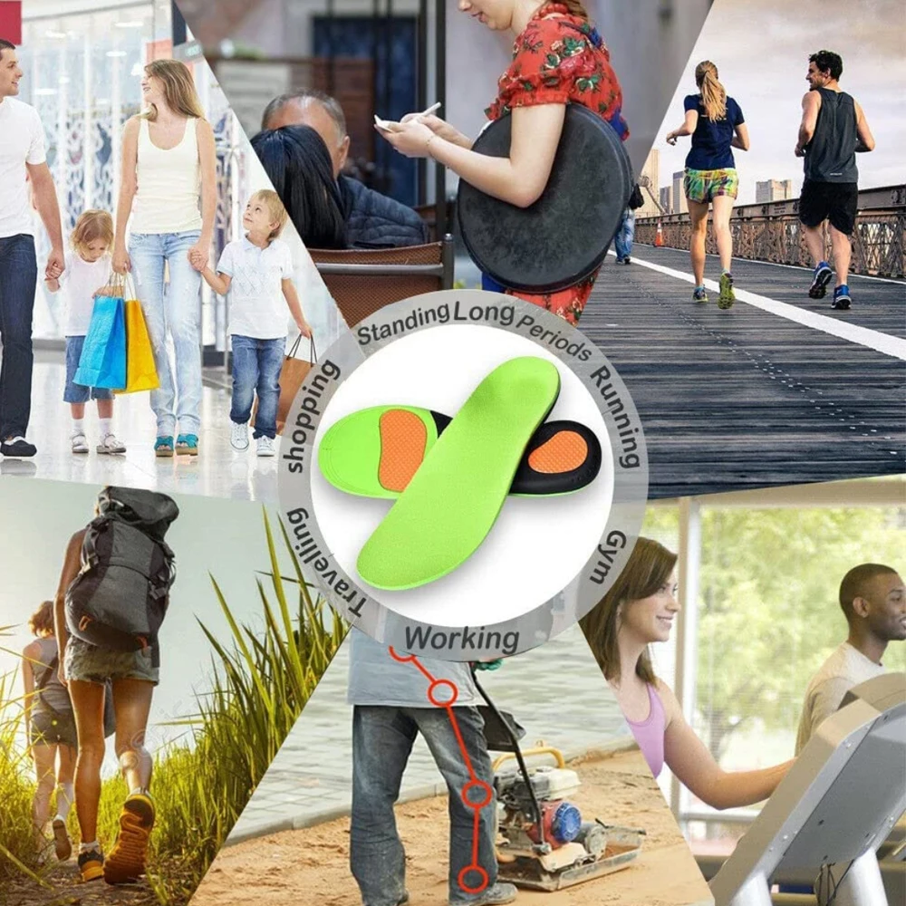 Orthopädische Einlegesohlen mit hoher Fußgewölbeunterstützung, Schuhsohle für Füße, Fußgewölbepolster, lindert Plantarfasziitis, Schmerzen, Plattfuß, Sportschuhe – Detail 11
