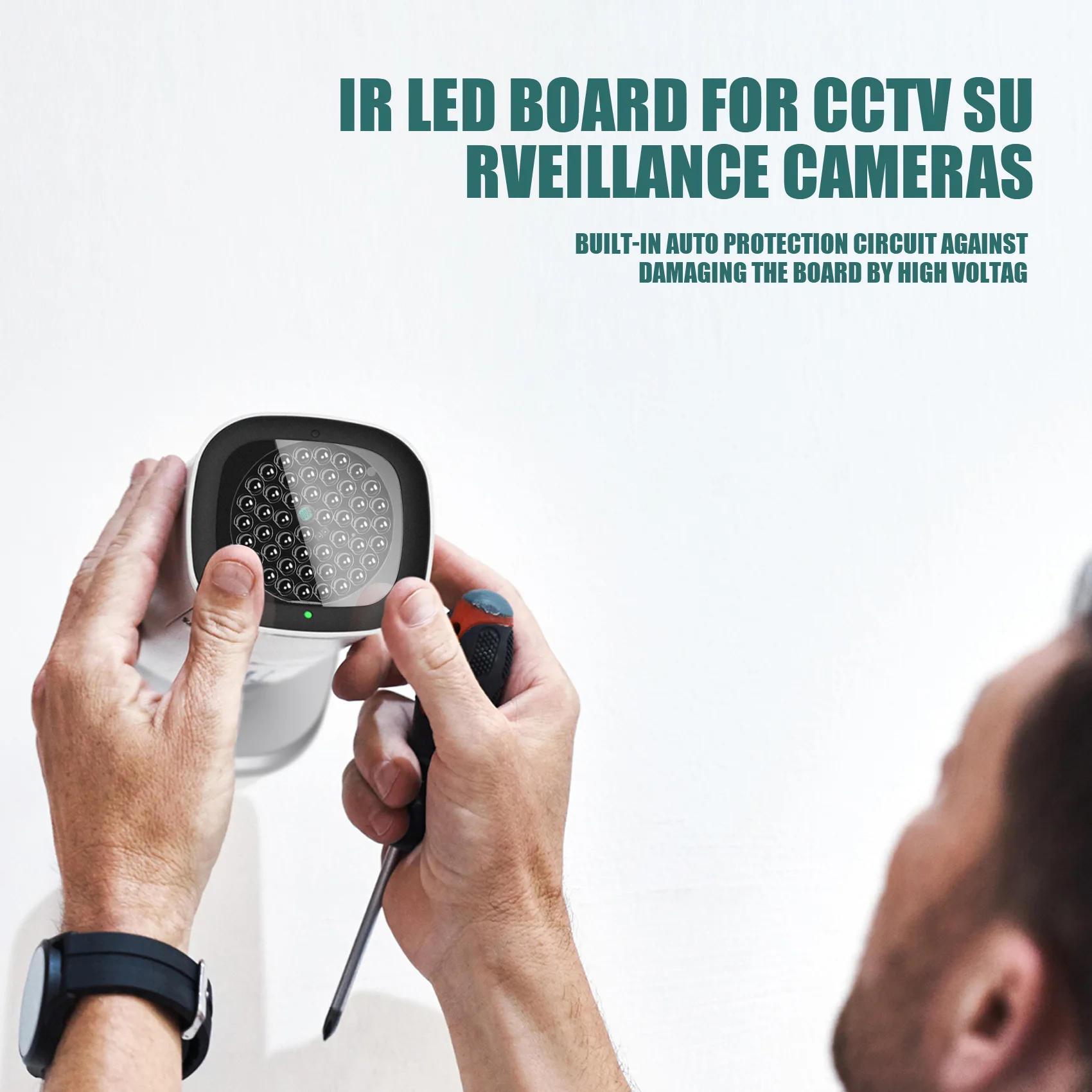 CJSD-IR Infrared LED Board 940Nm 48Pcs IR Leds Invisible At Night No Exposure Light Board For IR Illuminator CCTV Accessories