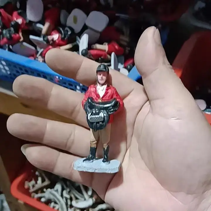 resin figure mental psychological sand table game box court therapy woman with saddle