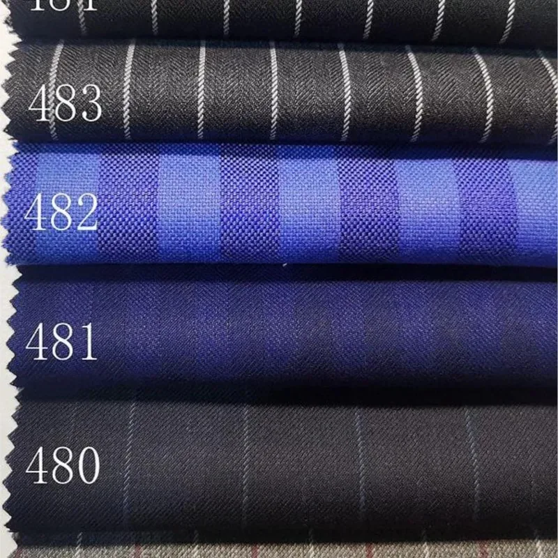 CyNew المضادة للتجاعيد شريط أبيض الملابس النسيج الربيع والخريف دعوى السراويل تنورة سترة القماش