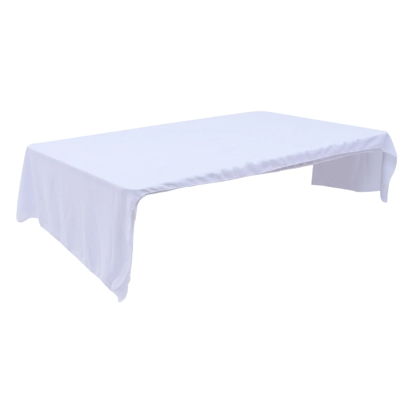 

Chiffon Tablecloth 2 Ribbons Reusable Practical Wedding Tea Table Cover Decoration Protective Function Dining Banner