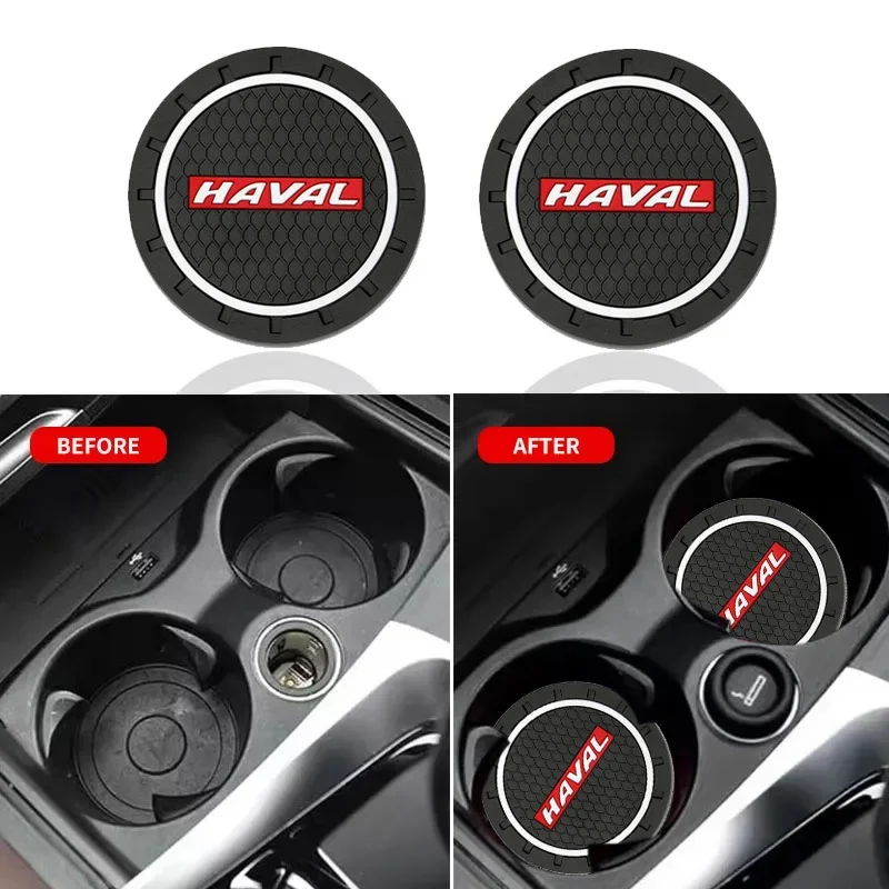 

Car Water Coaster Cup Pad Bottle Mat Silica Gel Holder Accessories For Haval Jolion H6 GT 2020 2021 2022 2023 H9 H7 H4 F5 H2S M6