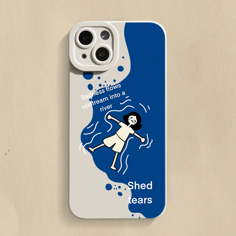 

Sadness Becomes River Phone Case For iPhone 17 11 16 13 14 15 12 Pro Max 17 Pro 15 14 16 Plus XS X XR SE 16E 13 11 Pro TPU Cover