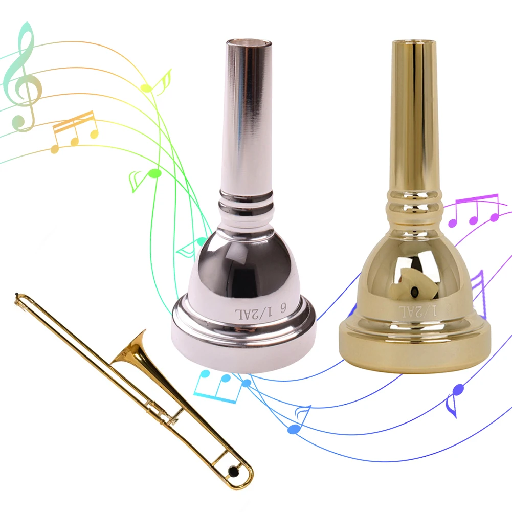 

Trombone Mouthpiece Gold Silver Color Professonal Plated Mouthpiece For 6 1/2AL Alto Trombone Musical Instrument Accessories