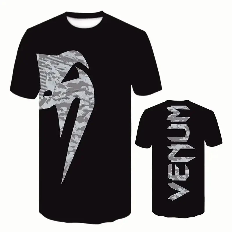 VENUM UFC Fight Night Appearance Venom Co-op Muay Thai Loose Dry Sports Training Fight T-shirt Fitness Training Sports Running