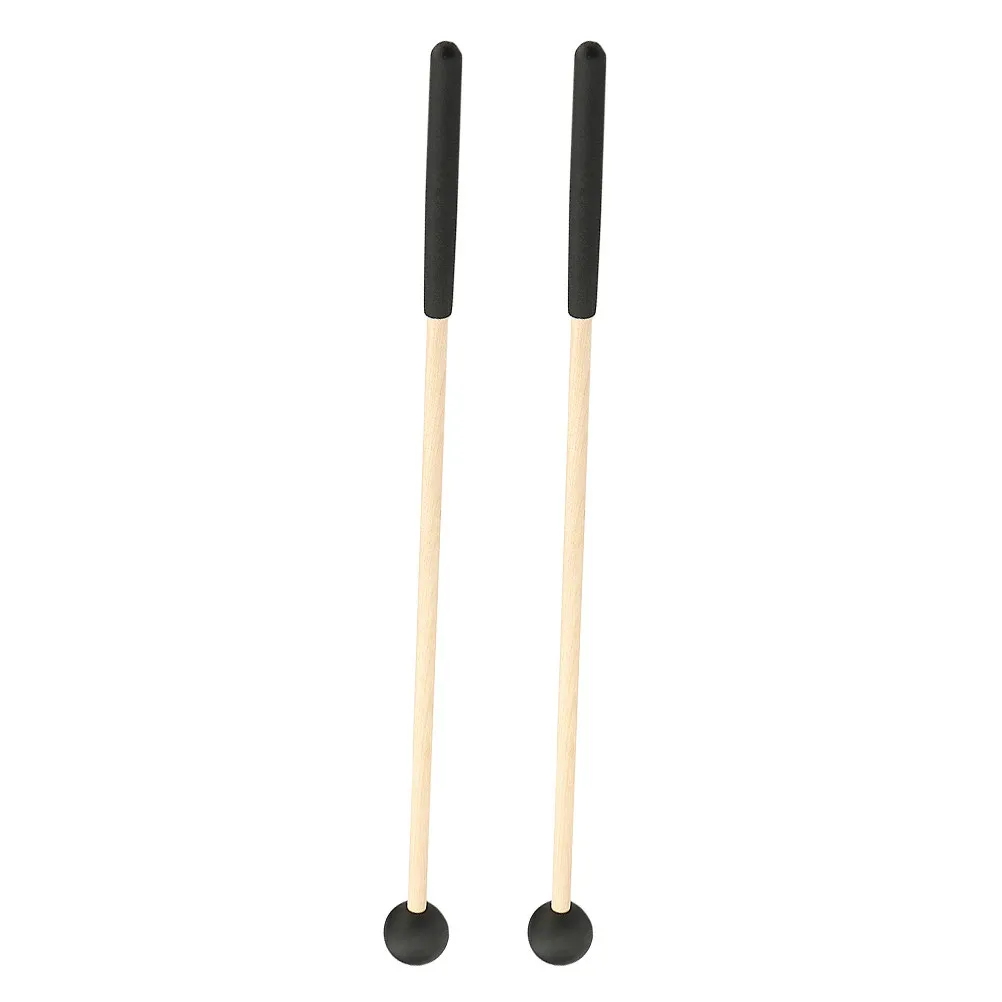 2Pcs Premium Wood Handle Round Ball Mallets Versatile for Tongue Drum Xylophone Glockenspiel Percussion Instruments Rich