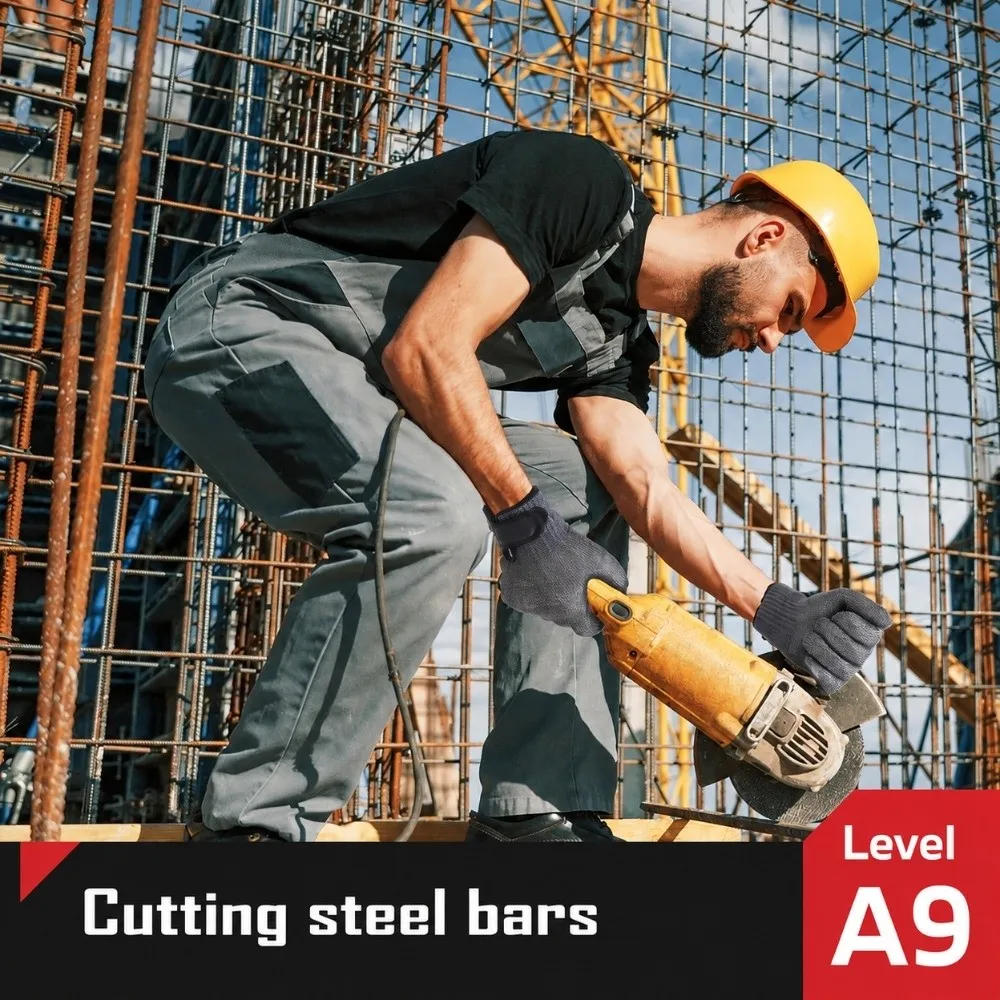 ANSI A9 Cut Resistant Glove Elastic Adjustable Strap Stainless Steel Mesh Glove Protective Nylon Liner Safety Work Glove Butcher