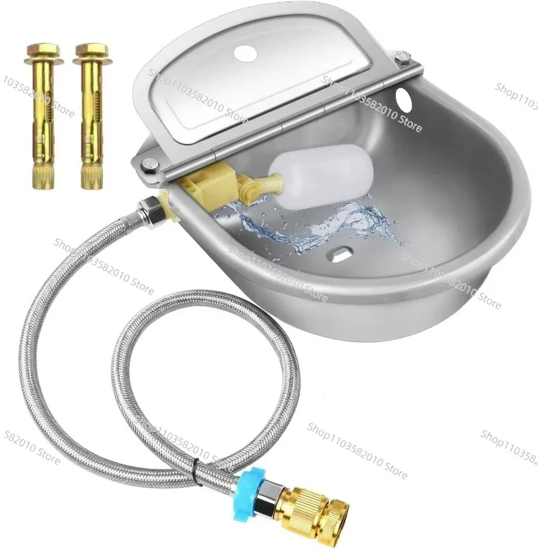 Automatic Animal Drinking Water Bowl, Livestock Waterer with Float Valve for Cattle Horse Sheep Farm Use