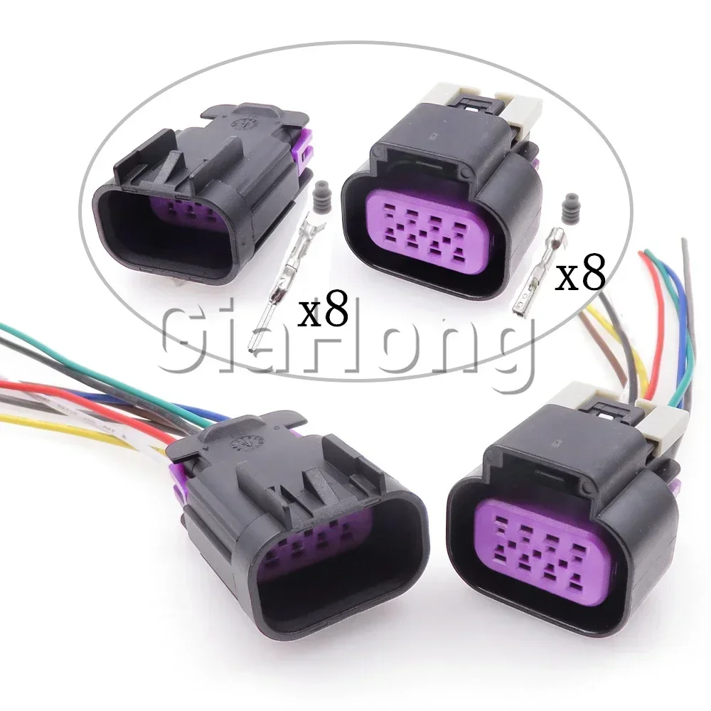 1 Set 8 Ways 15326835 15326839 AC Assembly Auto Throttle Valve Electric Wire Cable Male Female Docking Waterproof Socket