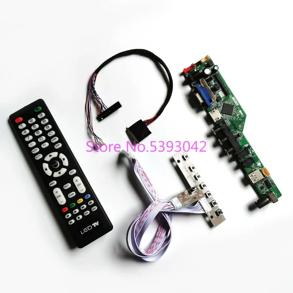 KIT For LP156WH3 (TL)(S1)/(TL)(S2)/(TL)(S3)/(TL)(SA) LVDS 1366*768 40Pin LCD Panel VGA USB AV Analog TV Control Drive Board