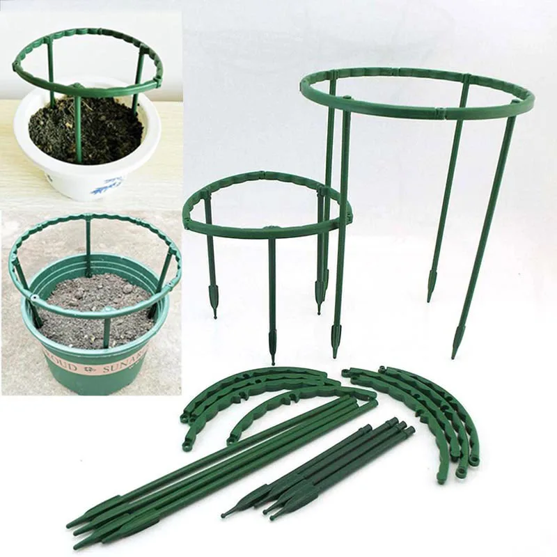 

15cm 25cm Garden Plant climbing Support Cage Plie Flower Stand Holder Plastic GreenHouse for Orchard Fixing Rod Bonsai Tools K5