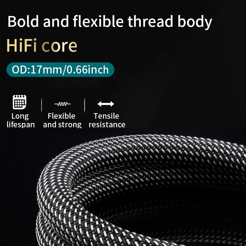 سلك طاقة OFC عالي الدقة YYTCG، قابس صوتي عالي الجودة مطلي بالذهب، سلسلة الاتحاد الأوروبي ومرشحات اتصال من السلسلة الأمريكية #4