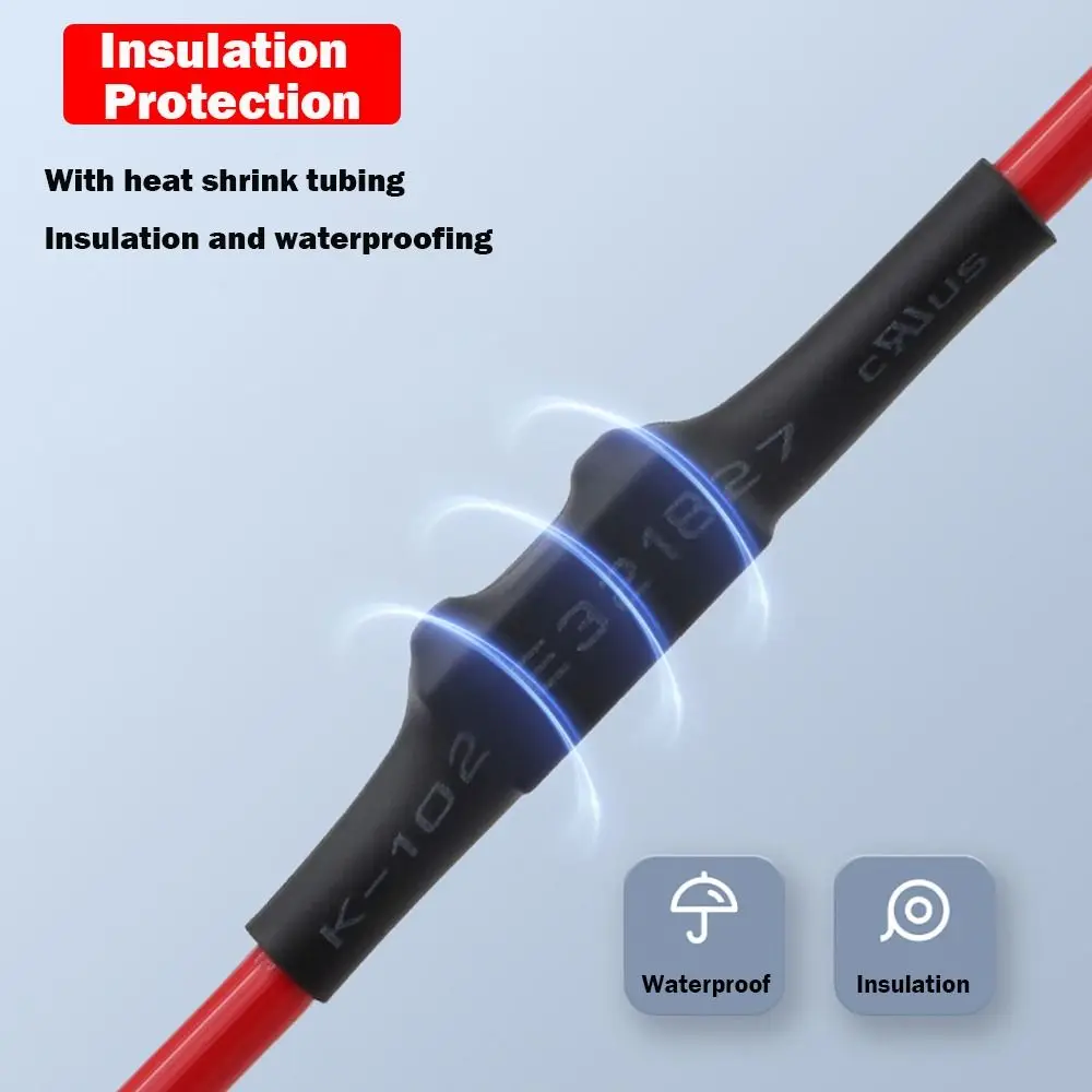With Heat Shrink Tubing Brass Terminal Block Pressure Free High Current High Power Splitter Waterproof Wire Connector Electrical