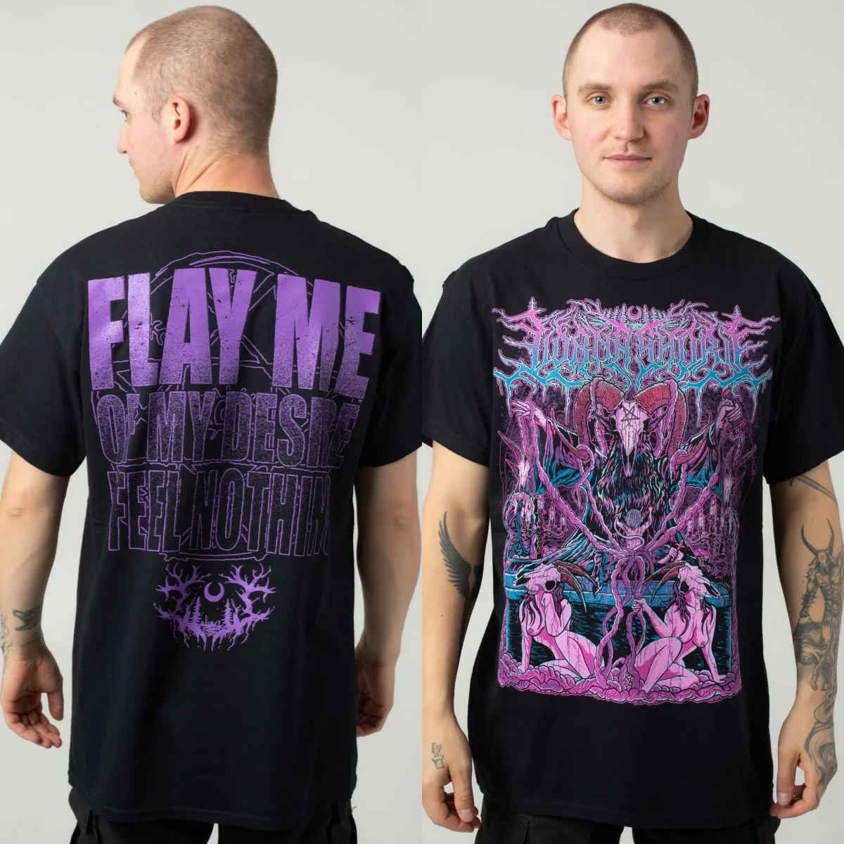 Pink Goat Lorna Shore Band T-Shirt Baumwolle Grafik-T-Shirt Herren Damen Sommer Streetwear