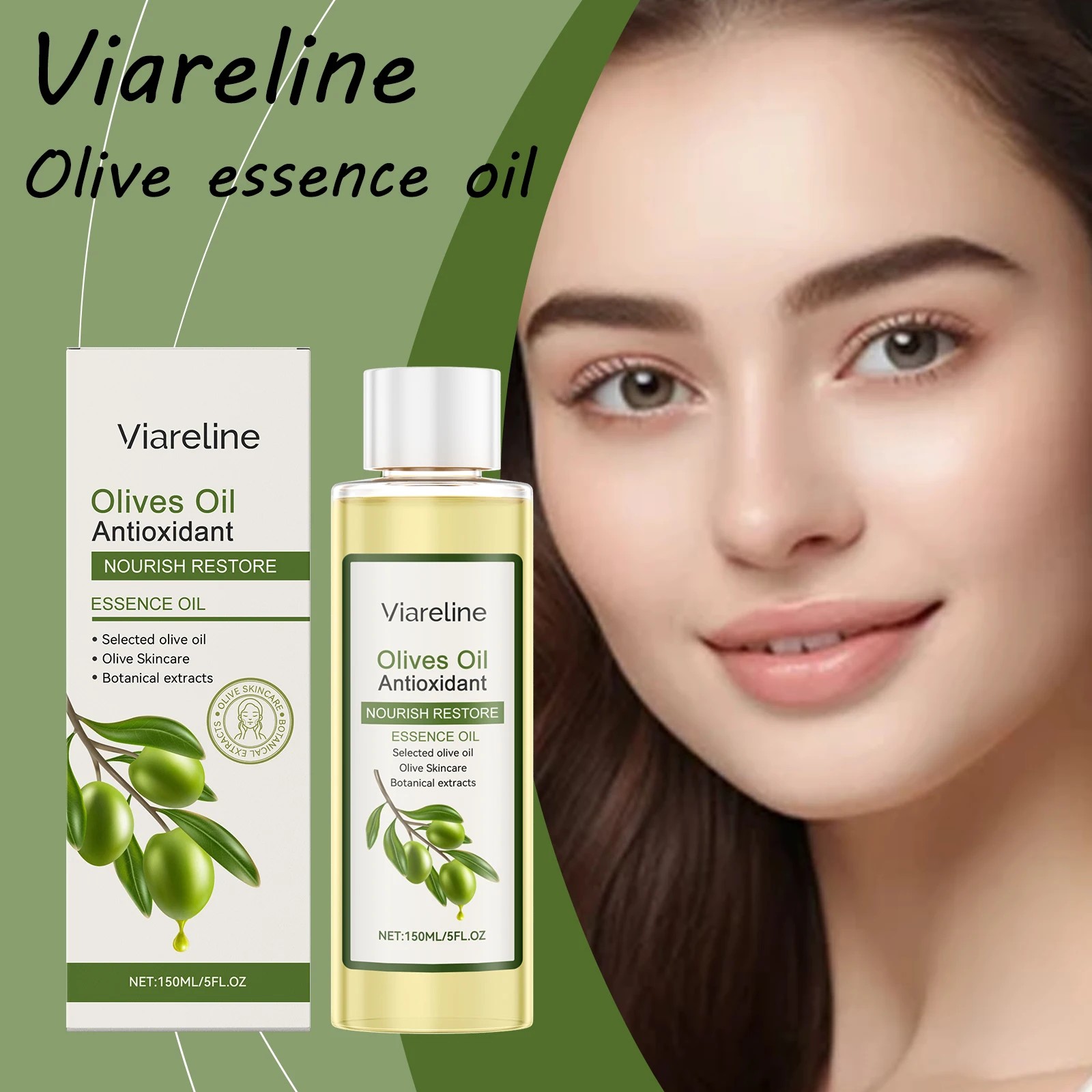

Viareline Olives Oil Body Essence Oil Deeply Moisturizing Anti-oxidant Nourishing Improve Tightness Restoring Face Skin Care Oil