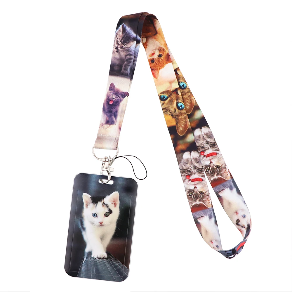 JF1037 Panda Cute Animal Sloth Lanyard Card ID Holder Car KeyChain ID Card Passport Gym Phone Badge Kids Key Ring Holder Jewelry