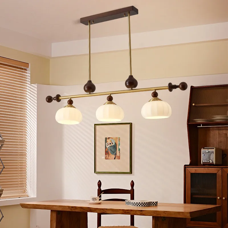 

Nordic Contemporary Brass Chandelier LED Retro Creative Living Room Dining Room Bedroom Study Villa Hotel Cafe Pendant Fixture