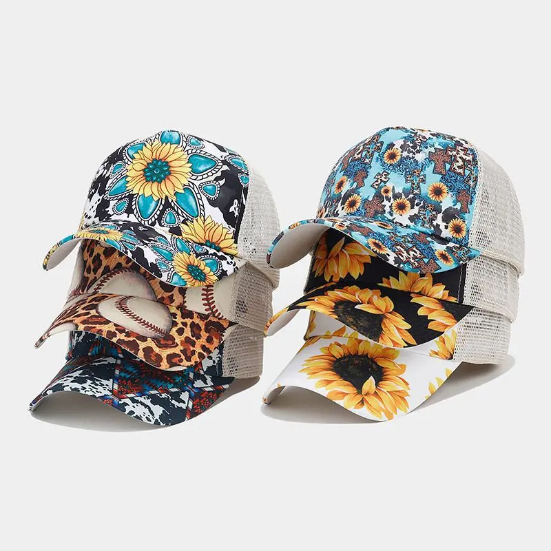 2023 Summer Cotton Print Casquette Baseball Cap Adjustable Breathable Mesh Outdoor Snapback Hats for Men and Women 191