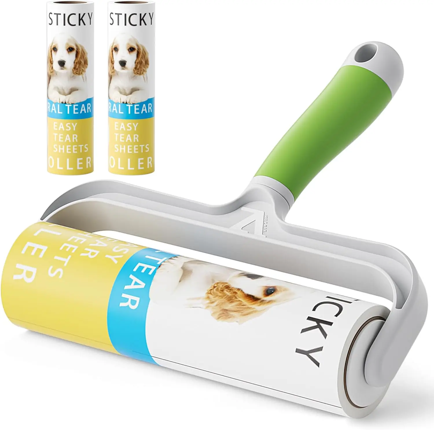 

Pet Hair Lint Roller Extra Sticky 270 Sheets Portable Clothes Furniture Carpet Couch Cleaner 3 Refills