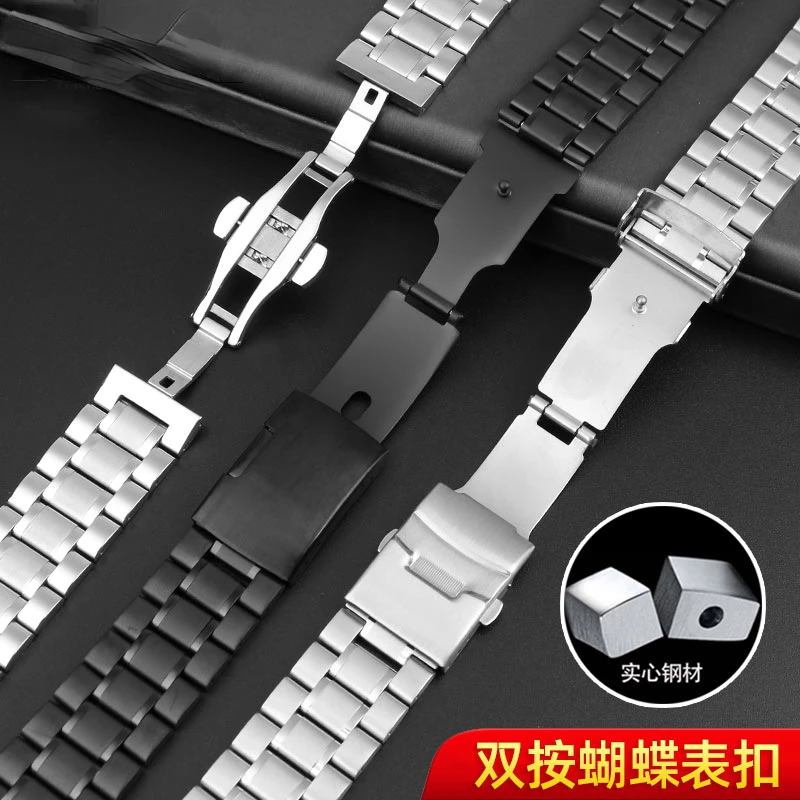 Curved Stainless Steel Strap 20 22mm For Casio watch EFR526/EFR303/EFR304/ef530/ef556/efr552 BEM506/501 Men Watchband Wristband