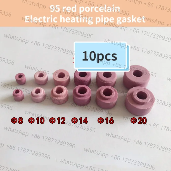 10pcs Ceramic Insulator Bead Round Shaped Insulation Bead Tapered Insulation Bead for Electric Heat Tubing Heating Wire
