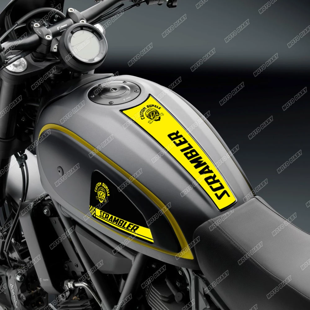 For Ducati Scrambler 800 Classic 3D Tank Pad Stickers Motorcycle Tank Protection Decals