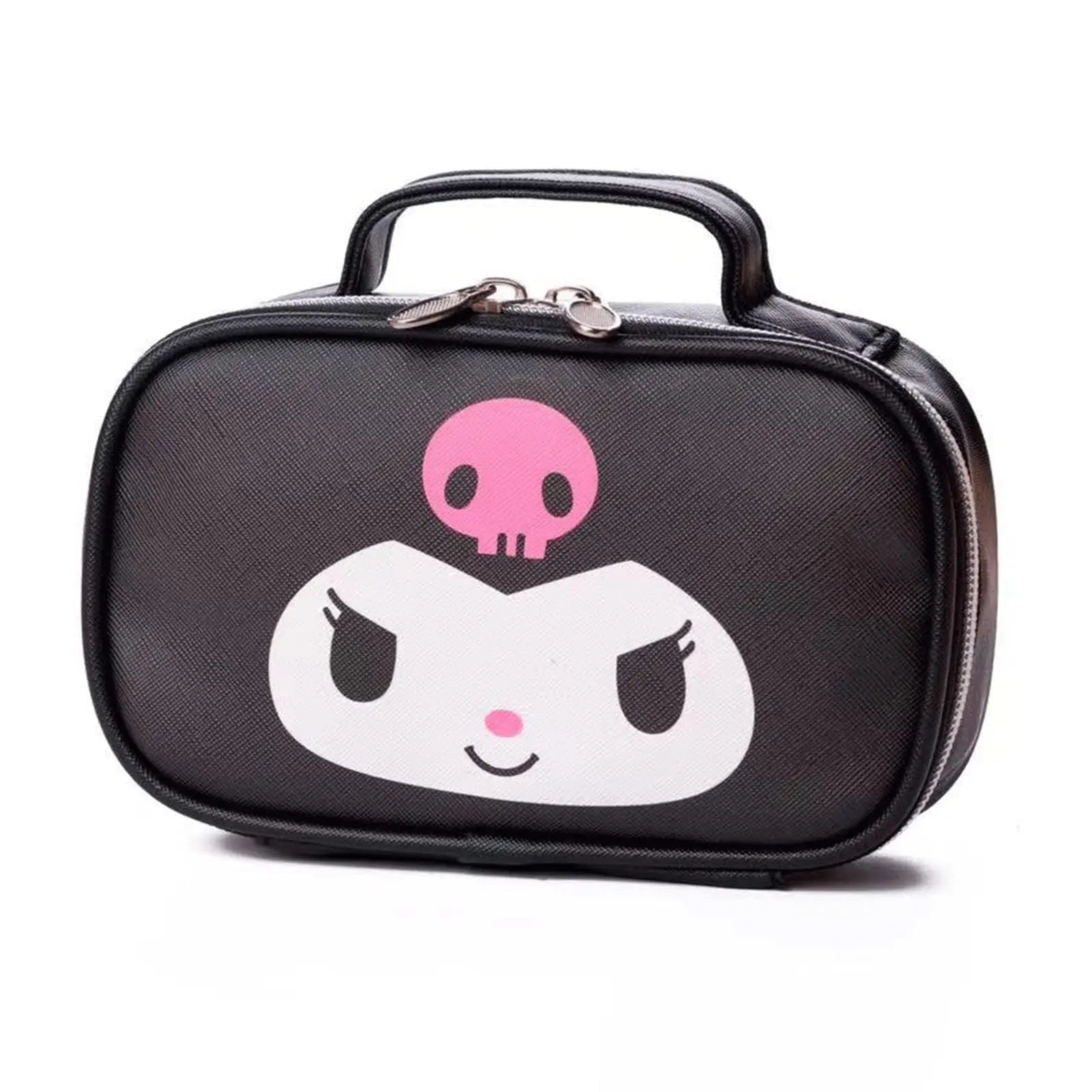 Kawaii Kitty Bag hello Kitty Makeup Bag Cute Cartoon Cosmetics Bag Mini Travel Toiletry Bag, Waterproof Reusable Faux Leather