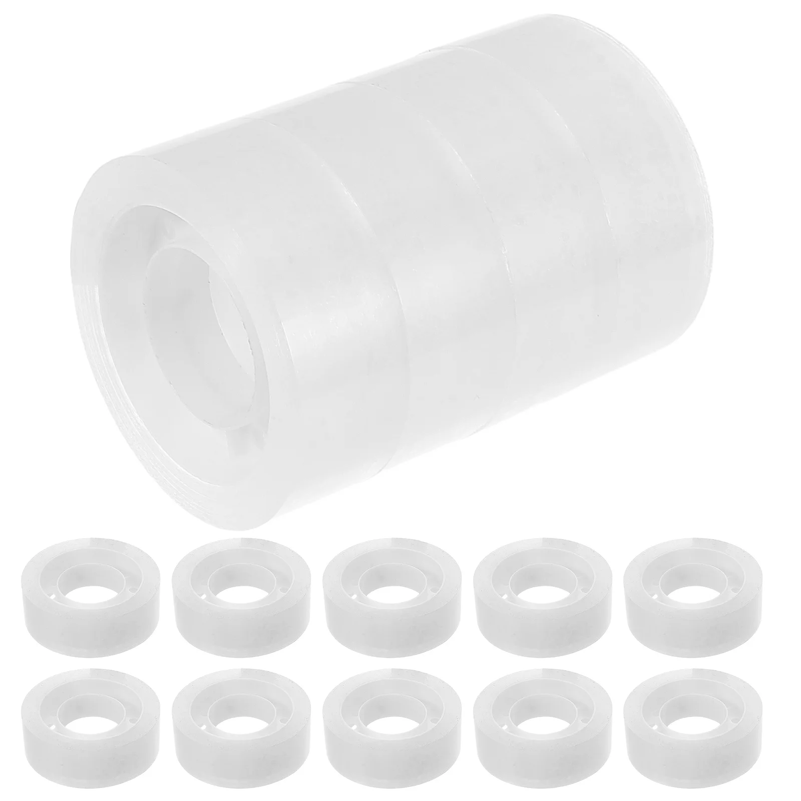 

16 Rolls Stationery Tape Office Sticky Clear Invisible Packing Supplies Dispenser