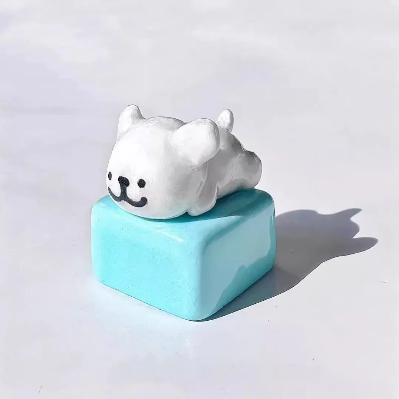

New Point Cute Puppy Keycap Artisan Keyboard Cap 3D Handmade Personality Resin Custom Animal Gaming Mechanical Keyboard Gift