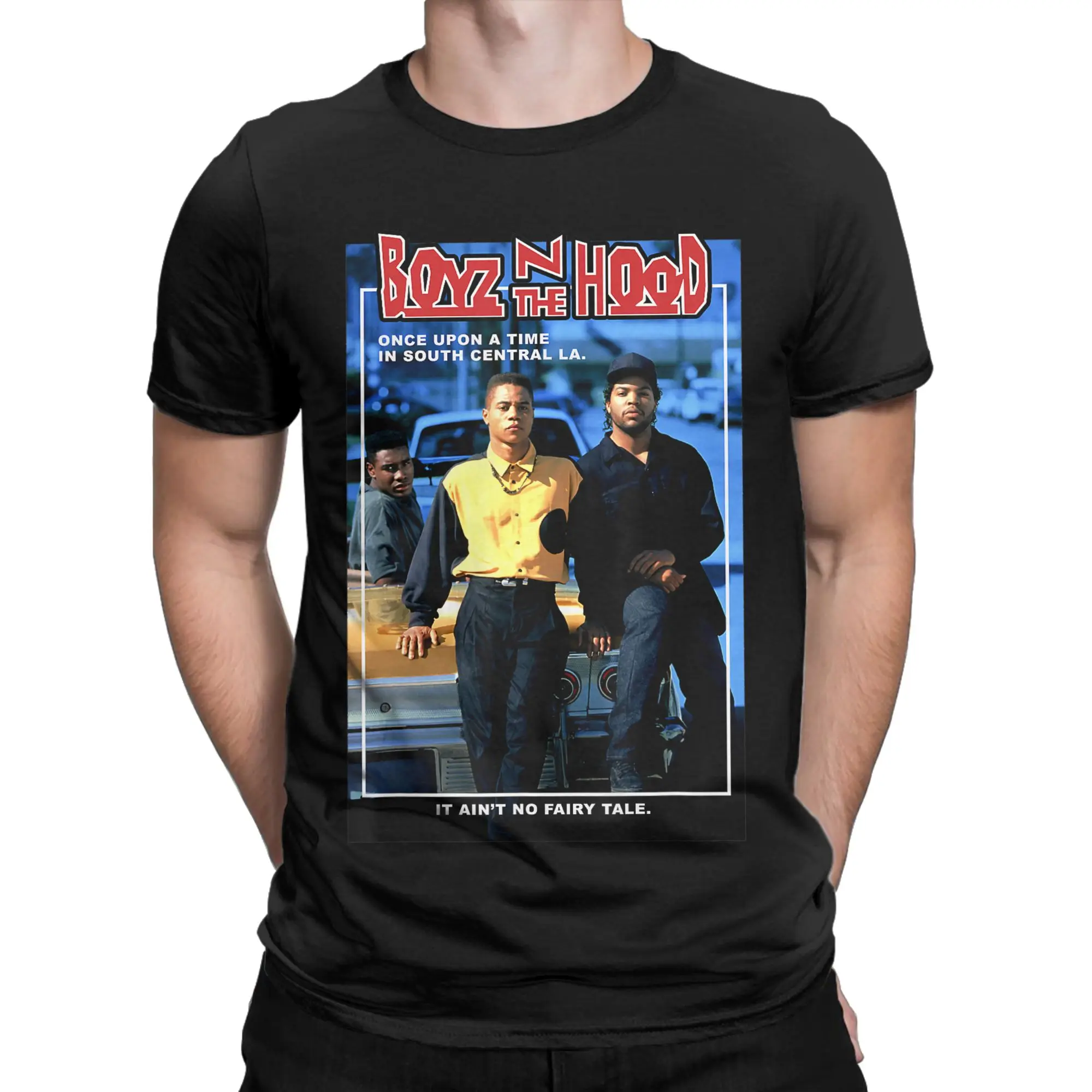 Streetwear T Shirt Summer Boyz N The Hood Doughboy and Tre Once Upon A Time  Tee Shirt for Men's Cheap Short Sleeve Clothing