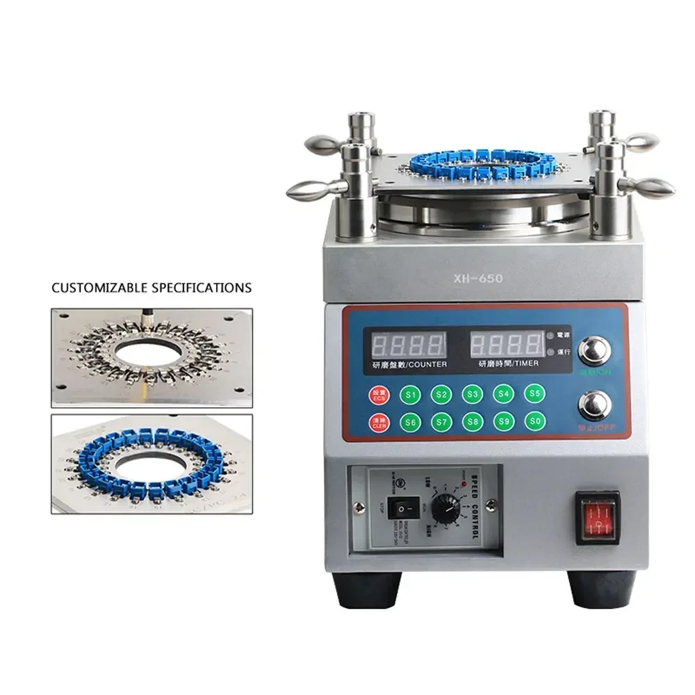 Auto Optical Fiber Grinding Machine Φ127mm Four-corner Pressure Wire Grinder FCSCLC/PCAPC Grinding Disc Clamp 220V 50/60hz