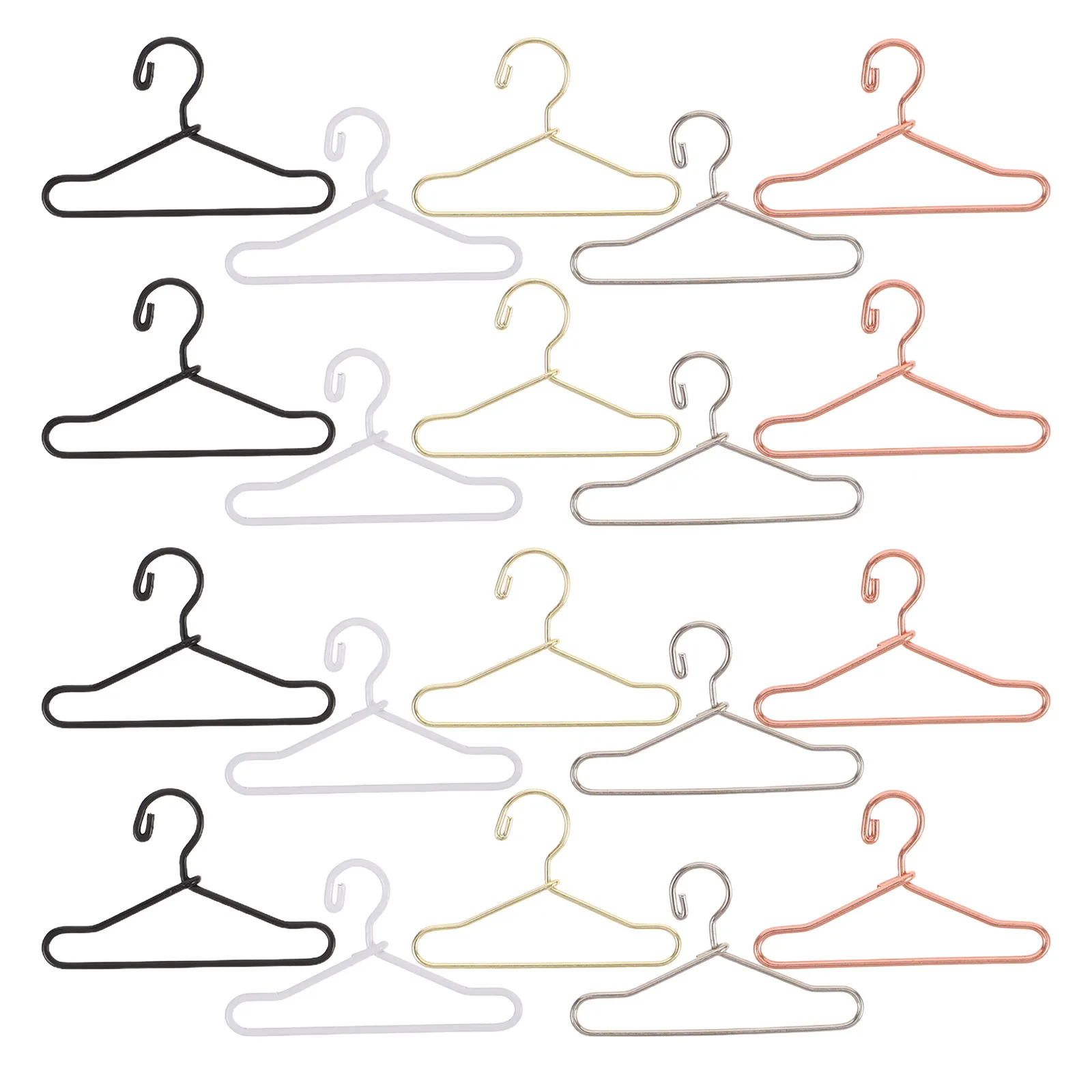 

50 шт. миниатюрных вешалок для кукольного домика, аксессуары для организации гардероба, набор для декора кукольного домика