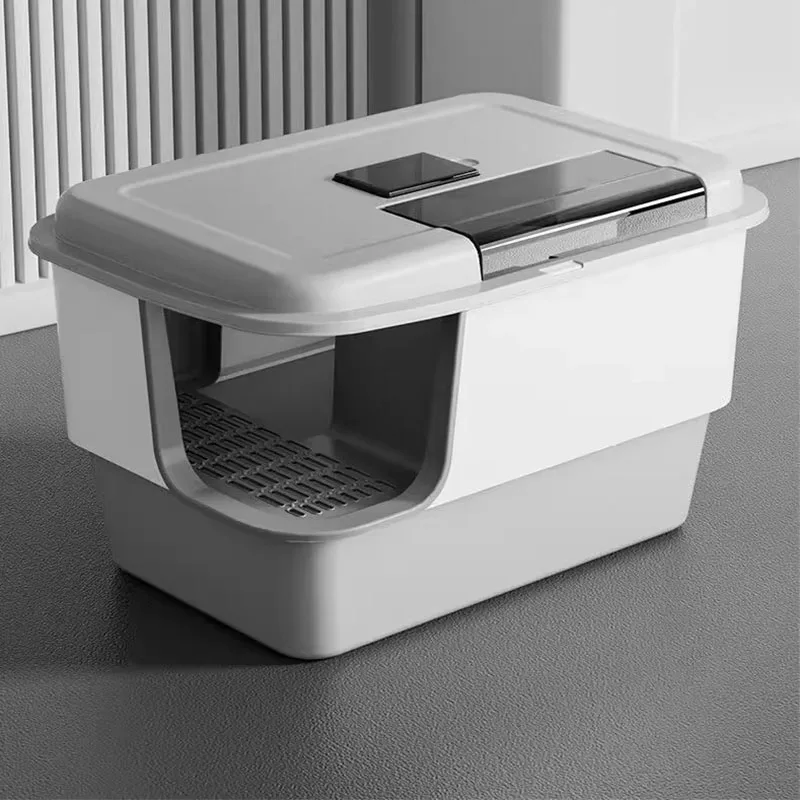 

Extra Large Cat Litter Box With Lid Pet Cat Toilet Home Litter Tray High Sided Kitty Litter Box Easy To Clean For Cat Kitten