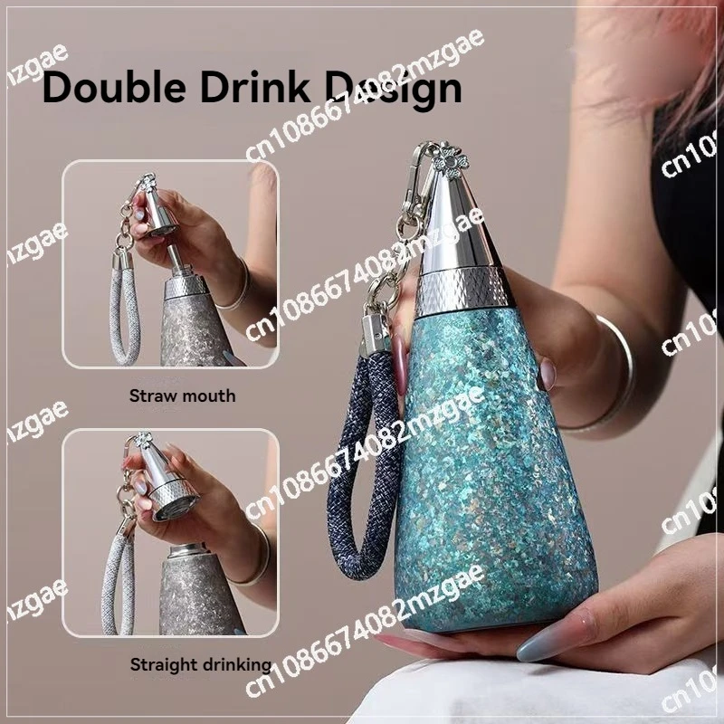 Pure titanium water bottle - A stylish and durable insulated bottle with a large heat storage capacity, suitable for cold drinks