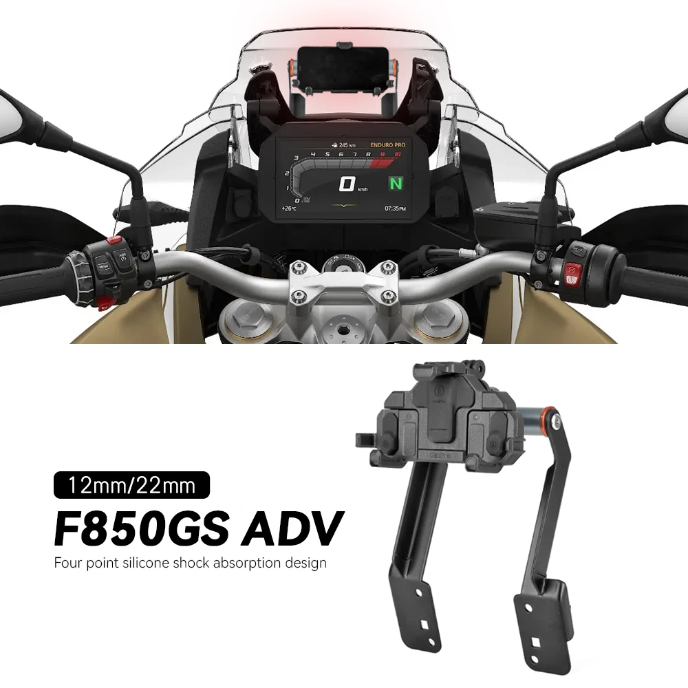 

FOR F850GS F850 GS ADV F 850GS Adventure Motorcycle GPS Phone Holder Stand Navigation Bracket Stand Shock Absorber Stand