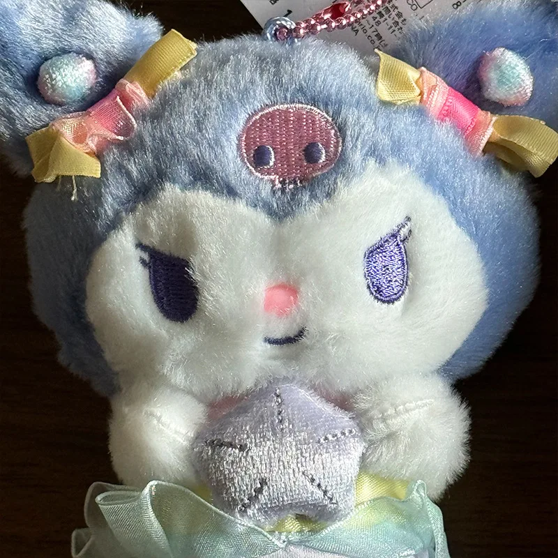 Kawaii Sanrio Cinnamoroll Pompom Purin Pochacco Ocean Mermaid Series Plush Pp Cotton Filling Keychain Commuter Bag Trinket Gift view 5