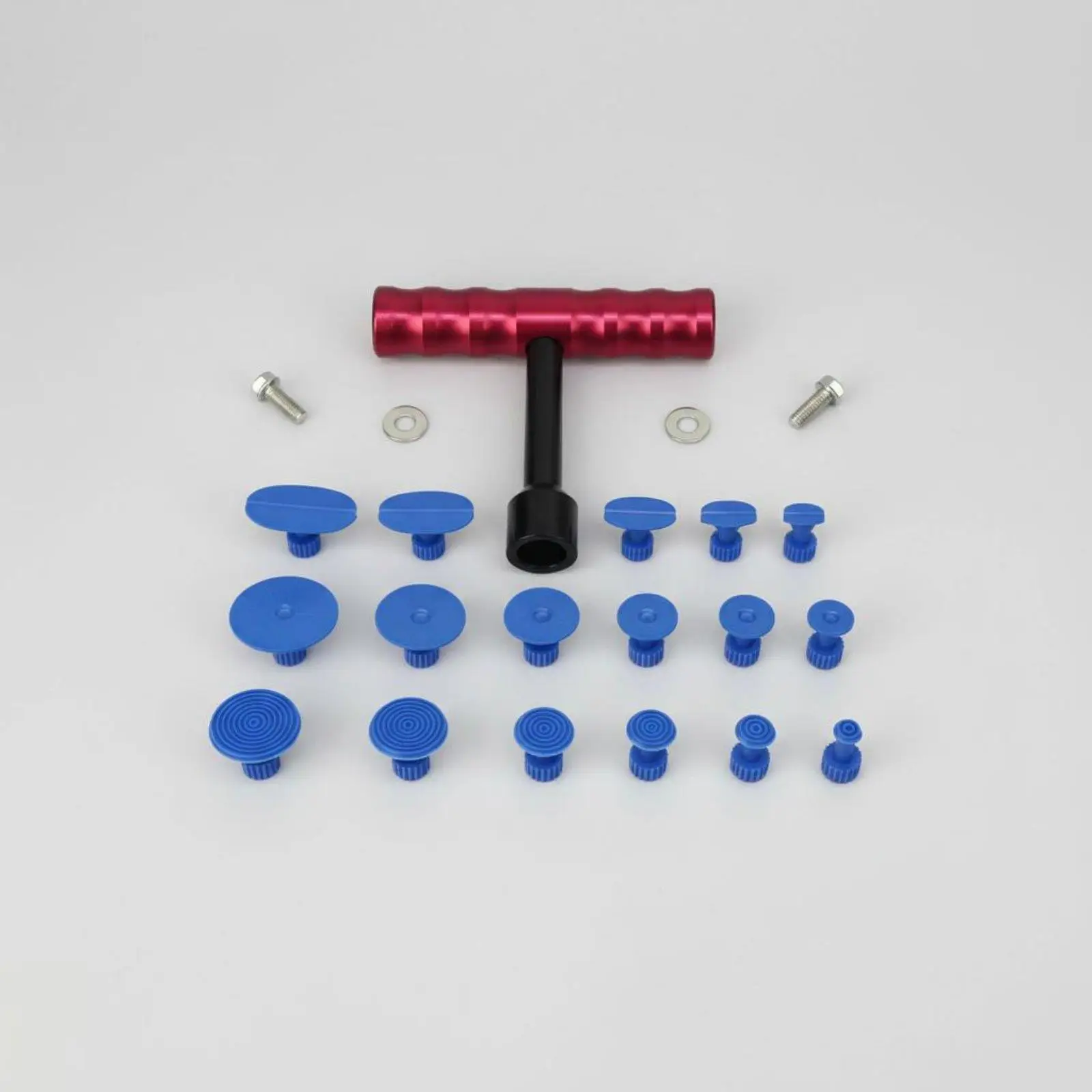 Professional Car Dent Repair Puller Kit for Home Use with Ergonomic Grip and 18 Blue Puller Tabs No Paint Damage