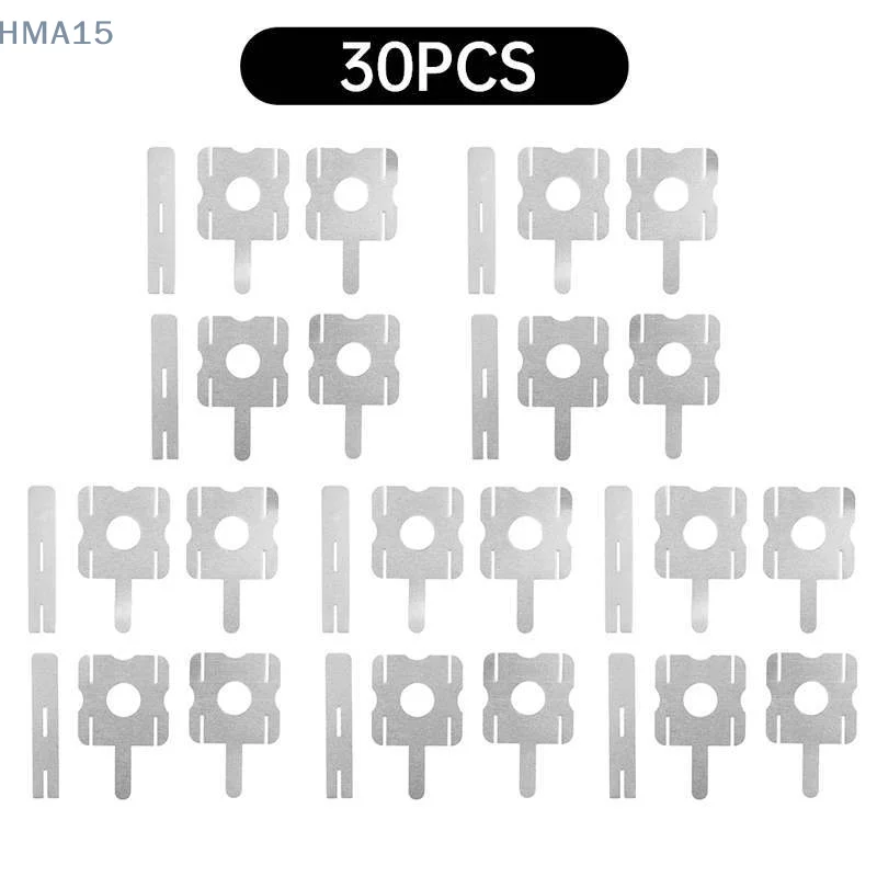 30pcs 18650 Lithium Battery Nickel Sheet Polygonal Battery Nickel Sheet For Spot Welding Machine Batteries Connection Sheets