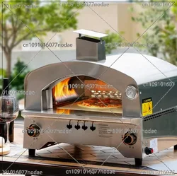 Mimiuo Outdoor Gas Oven with Automatic Rotating Stone - 14 Inch Portable Propane Pizza Ovens for Outside - Professio