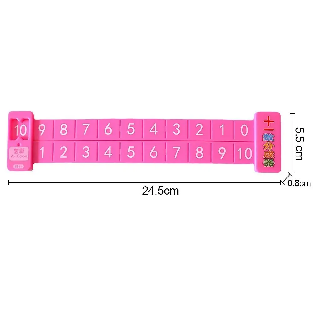 Plastic Math Decomposition Ruler Within 20 Random Color Subtraction Ruler Teaching Demonstration Portable Addition Ruler