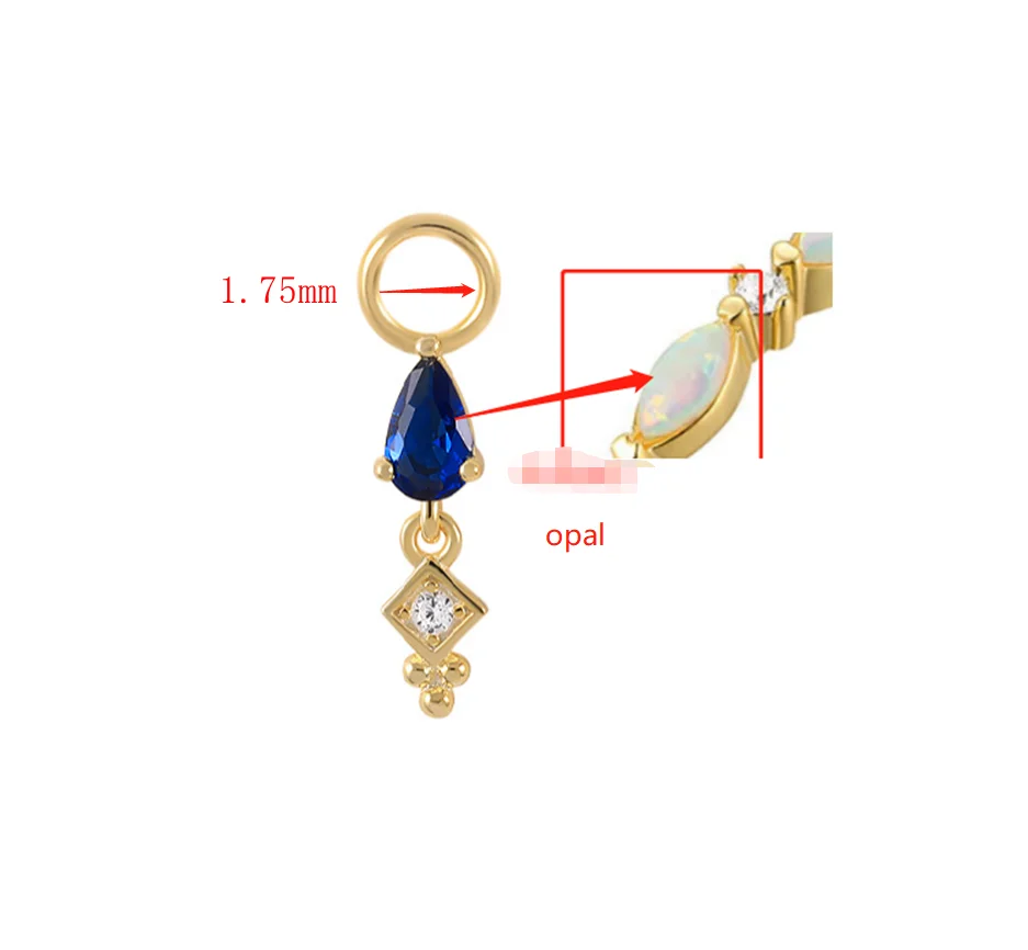 Aide VIP Aangepaste 100% Echt 925 Sterling Zilveren Oorbel ketting ring DIY 1.75mm Charms Sieraden