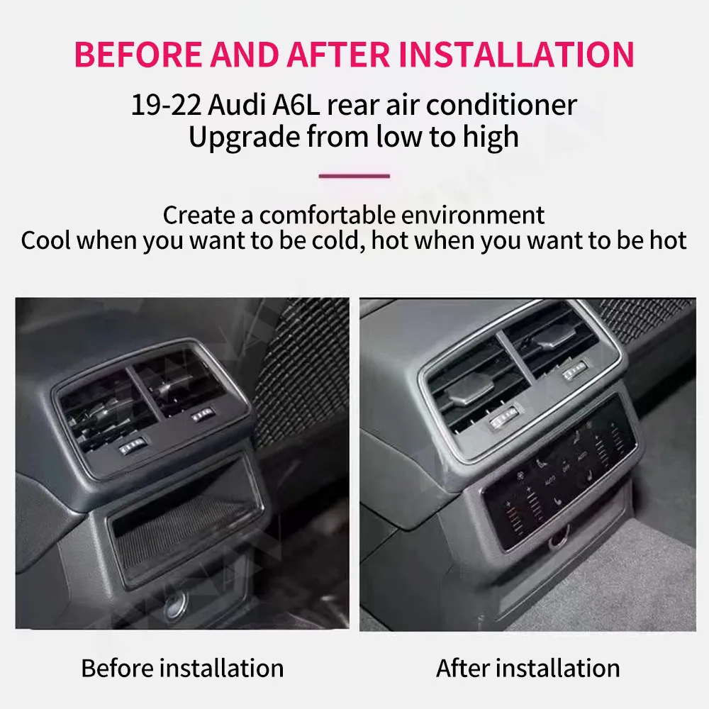 For Audi A6L C8 2019-2022 Touch Stereo Screen Air Conditioning Screen A/C Panel Climate Control Screen Plug-play Easy to install